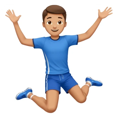 boy jumping sticker