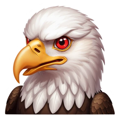 A eagle with red eyes Smoking a big joint sticker