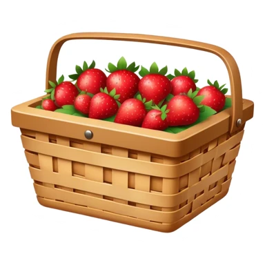 Aesthetic Picnic basket with straberries sticker