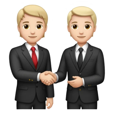 business handshake, two hands clasped sticker
