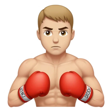 Boxer Fighter caucasian sticker