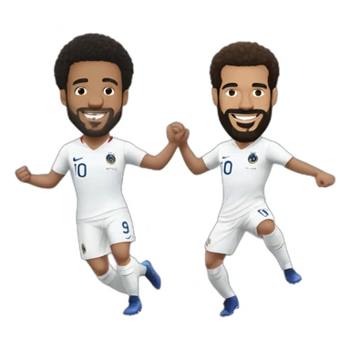 Kylian mbappé ans Mohamed Salah dancing sticker