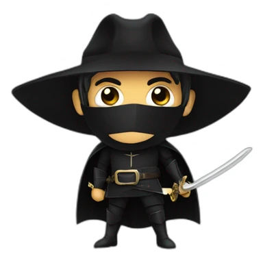 Zorro sort ses sabres sticker