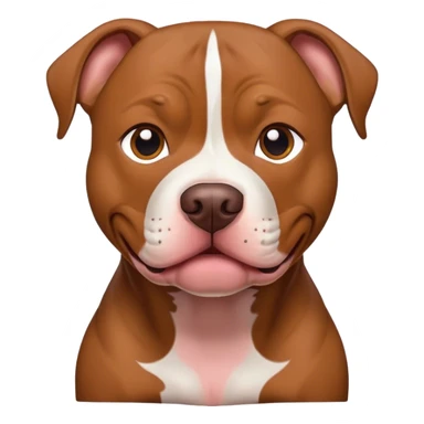 Brown pitbull with no white  sticker