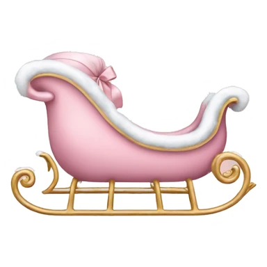 pastel pink Christmas sleigh sticker