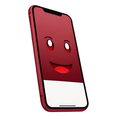 Realistic red dark iphone sticker