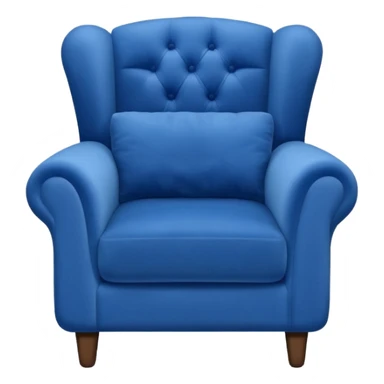 Blue armchair sticker