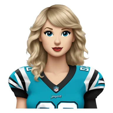 Taylor swift in Carolina panthers jersey sticker