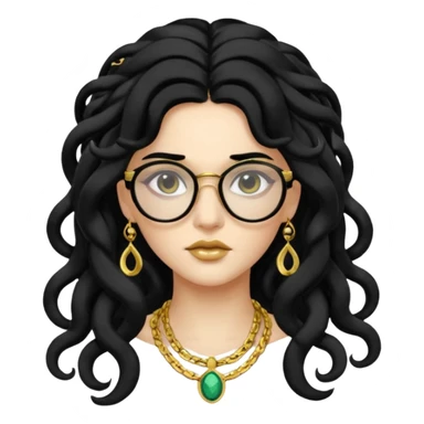 Medusa Versace with glasses  sticker