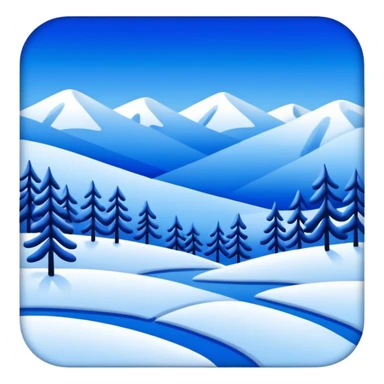 Matisse style BLUE abstract art WINTER landscape sticker