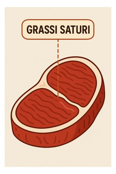 grassi saturi carne rossa in italiano sticker