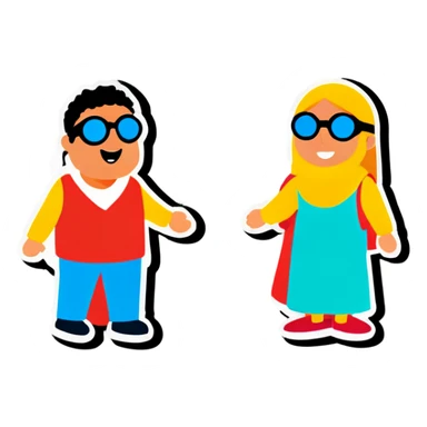 The blind person leading the blind audience sticker