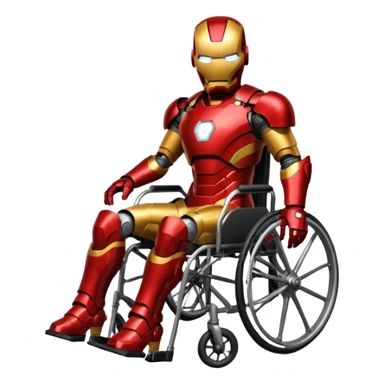 ironman on wheelchair  sticker