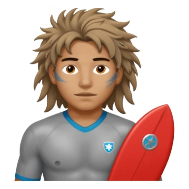 Lifeguard Native American Teenager with messy hair rescuing someone sticker
