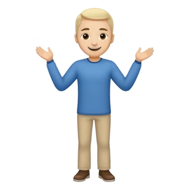 ligth man full body greeting sticker