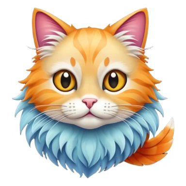 fish crossed with a cat sticker