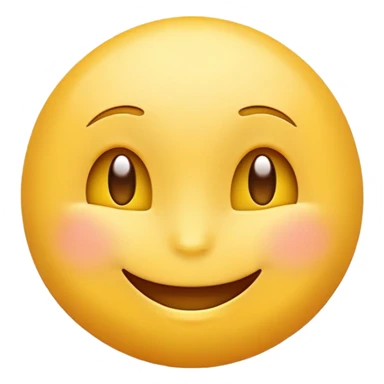 A joyful YELLOW EMOJI, content expression with closed, happy eyes and a gentle smile. sticker