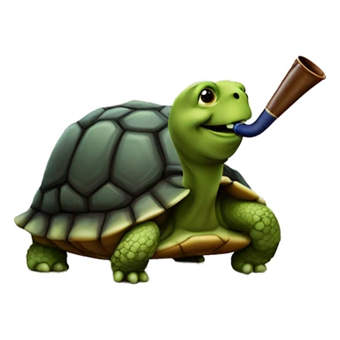Tortoise smoking a pipe winning sticker