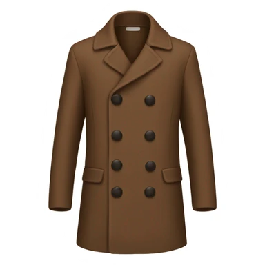 Simple brown coat sticker