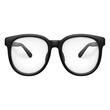 black transparant glasess black sticker