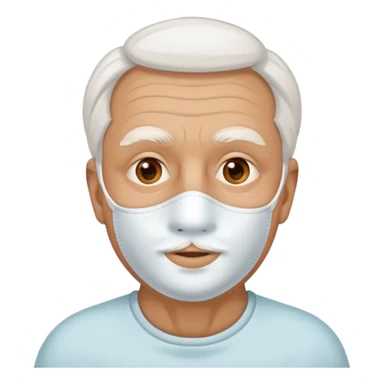 old man with beauty mask all over the face  sticker