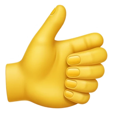 make a yellow thumb bending to the left sticker