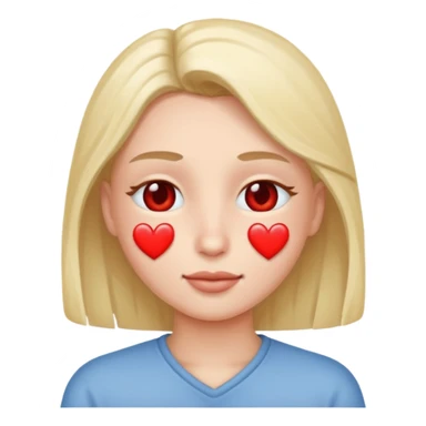 someone with heart on their eyes sticker