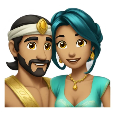 Aladin et jasmine sticker