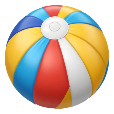 summer-themed emoji of a beach ball sticker