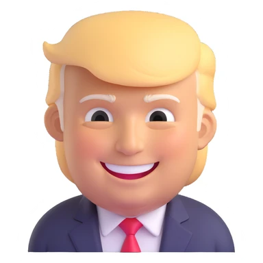 Trump smiles sticker