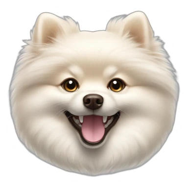 white-Pomeranian-smile sticker