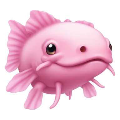 pink axolotle kissing sticker