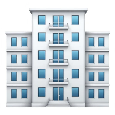 apartment building White sticker