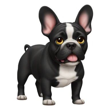 French bull dog black sticker