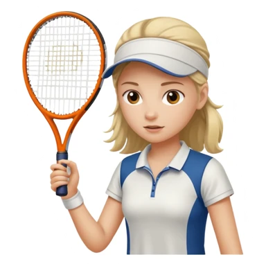 girl plays tennis sticker