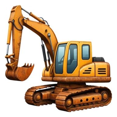Pain on an excavator sticker