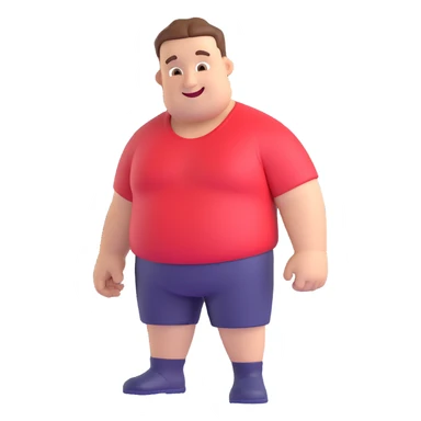 short stocky man cheerful emoji sticker
