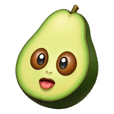 Aguacate mordiendose el labio sticker