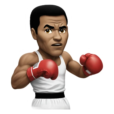 mohammed Ali posed punch to the viewer sticker