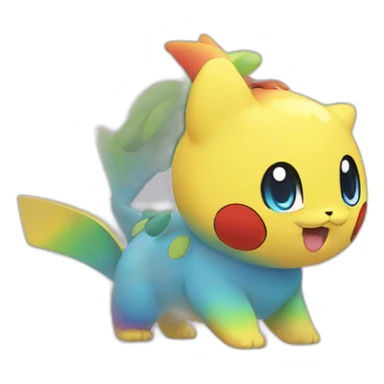 Pokemon with rainbow sticker