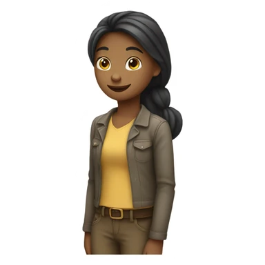 smiling girl with horse sticker