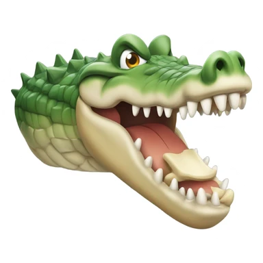 Croc eating a bone sticker