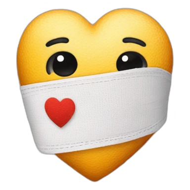 Bandaged heart sticker