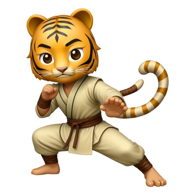 Cinematic Realistic Crouching Tiger, Hidden Dragon Pop Culture Emoji, showcasing a mystical portrayal of ancient martial arts rendered with dynamic textures and epic lighting. sticker