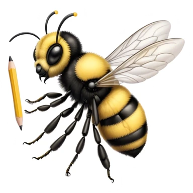 bumblebee taking a test  sticker