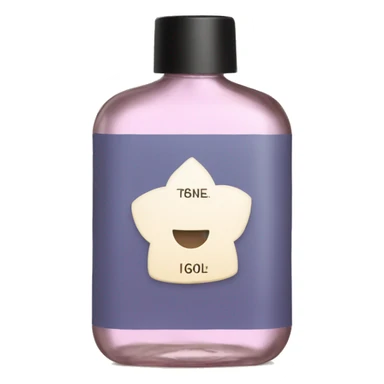 bottle of body oil with label sticker