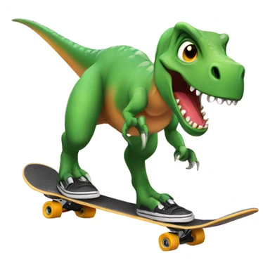 Dinosaur in skateboard  sticker