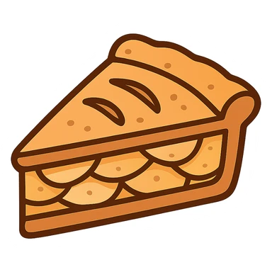 slice of apple pie flat toon style sticker