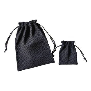 reusable cotton pouch with drawstring closure sticker