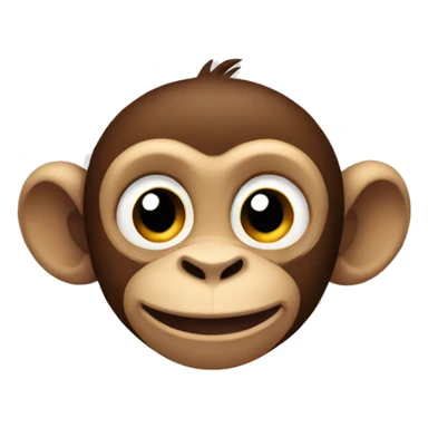 cartoon monkey saying HI sticker